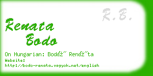 renata bodo business card